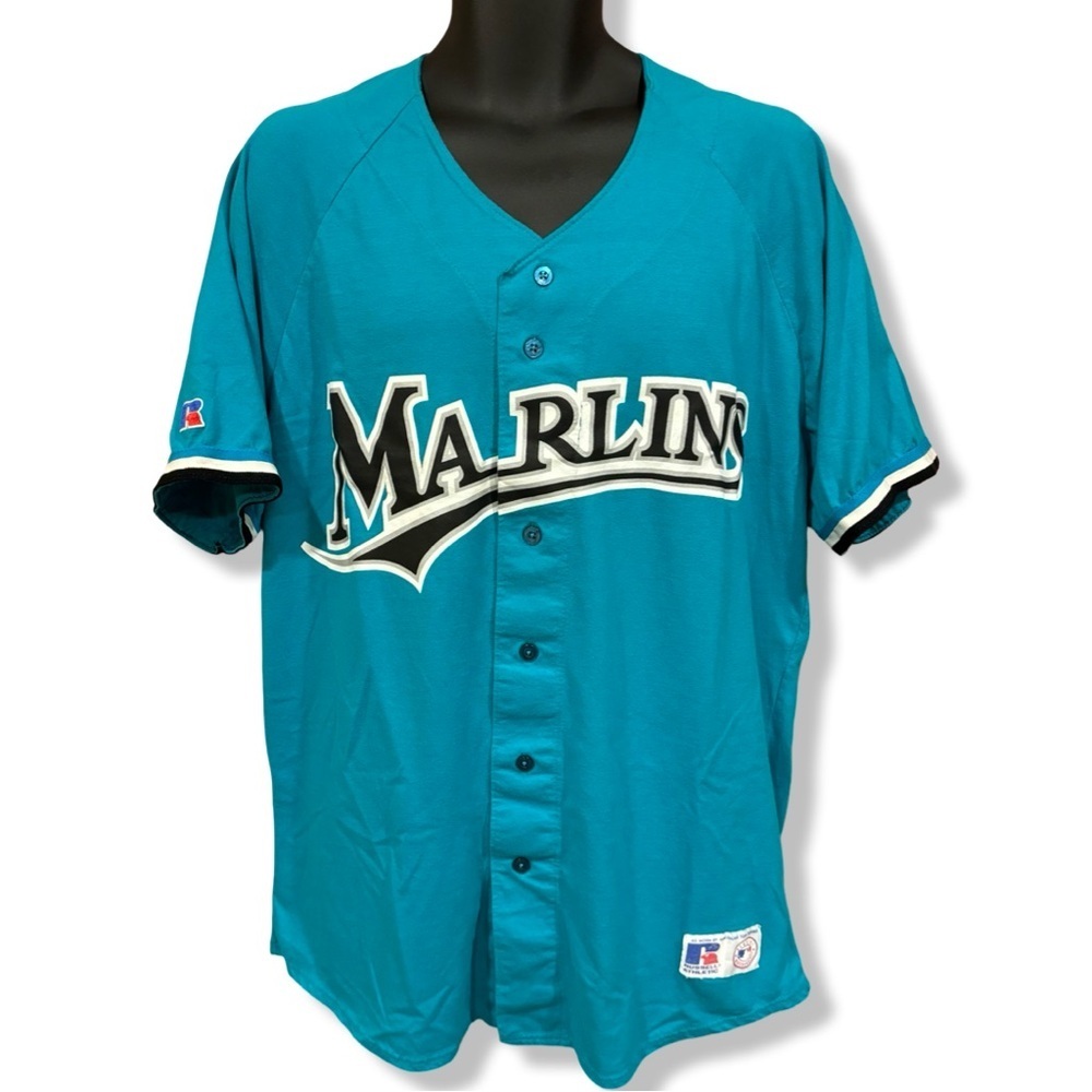 Vintage 90s Russell Athletic Florida Marlins Baseball Jersey / T-Shirt